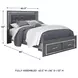 Lodanna Gray Queen Upholstered Panel Storage Bed