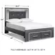 Lodanna Gray Full Upholstered Panel Storage Bed