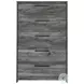 Baystorm Gray Youth Storage Panel Bedroom Set with 4 Drawers and LED