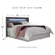 Baystorm Gray King Storage Panel Headboard with LED