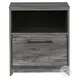 Baystorm Gray Youth Storage Panel Bedroom Set with 4 Drawers and LED