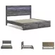 Baystorm Gray King Platform Storage Bed