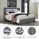 Baystorm Gray King Platform Storage Bed