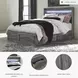 Baystorm Gray Queen Platform Single Side Under Bed Storage Bed