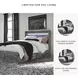 Baystorm Gray Queen Platform Single Side Under Bed Storage Bed