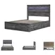 Baystorm Gray Queen Platform Single Side Under Bed Storage Bed