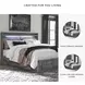 Baystorm Gray King Platform Single Side Under Bed Storage Bed