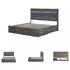 Baystorm Gray King Platform Single Side Under Bed Storage Bed