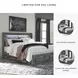 Baystorm Gray King Platform Double Under Bed Storage Bed