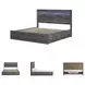 Baystorm Gray King Platform Double Under Bed Storage Bed