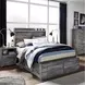 Baystorm Gray Full Double Under Bed Storage Platform Bed