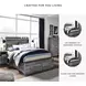 Baystorm Gray Full Double Under Bed Storage Platform Bed