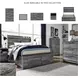 Baystorm Gray Full Double Under Bed Storage Platform Bed