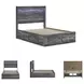 Baystorm Gray Full Double Under Bed Storage Platform Bed