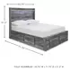 Baystorm Gray Full Double Under Bed Storage Platform Bed