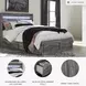 Baystorm Gray Queen Platform Double Under Bed Storage Bed
