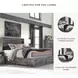 Baystorm Gray Queen Platform Double Under Bed Storage Bed