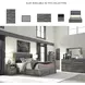 Baystorm Gray Queen Platform Double Under Bed Storage Bed