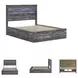 Baystorm Gray Queen Platform Double Under Bed Storage Bed