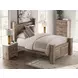 Keithland Brown 2 Drawer Nightstand with USB Charging
