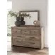 Keithland Brown 7 Drawer Dresser and Rectangular Mirror