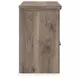 Keithland Brown 2 Drawer Nightstand with USB Charging