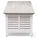 Island Haven Dapple Grey and Blanc Rectangular Coffee Table