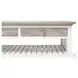 Island Haven Dapple Grey and Blanc Rectangular Coffee Table