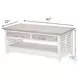 Island Haven Dapple Grey and Blanc Rectangular Coffee Table