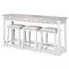 Islamorada Dapple Gray and Blanc Rectangular Console Table with USB Charging