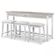 Islamorada Dapple Gray and Blanc Rectangular Console Table with USB Charging