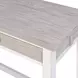 Islamorada Dapple Gray and Blanc Rectangular Console Table with USB Charging