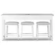 Islamorada Dapple Gray and Blanc Rectangular Console Table with USB Charging