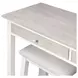 Islamorada Dapple Gray and Blanc Rectangular Console Table with USB Charging