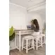 Islamorada Dapple Gray and Blanc Rectangular Console Table with USB Charging