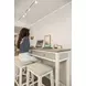 Islamorada Dapple Gray and Blanc Rectangular Console Table with USB Charging