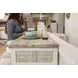 Islamorada Dapple Gray and Blanc Rectangular Console Table with USB Charging