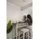 Islamorada Dapple Gray and Blanc Rectangular Console Table with USB Charging
