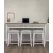 Islamorada Dapple Gray and Blanc Rectangular Console Table with USB Charging