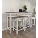 Islamorada Dapple Gray and Blanc Rectangular Console Table with USB Charging