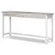 Islamorada Dapple Gray and Blanc Rectangular Console Table with USB Charging