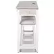 Islamorada Dapple Gray Performance Fabric Upholstered Rectangular Console Table with Stools and USB Charging