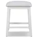 Islamorada Dapple Gray Performance Fabric Upholstered Backless Counter Height Stool