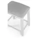 Islamorada Dapple Gray Performance Fabric Upholstered Backless Counter Height Stool