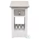 Island Haven Dapple Grey and Blanc Rectangular Chairside Table