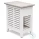 Island Haven Dapple Grey and Blanc Rectangular Chairside Table