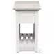 Island Haven Dapple Grey and Blanc Rectangular Chairside Table