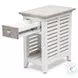 Island Haven Dapple Grey and Blanc Rectangular Chairside Table