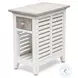 Island Haven Dapple Grey and Blanc Rectangular Chairside Table