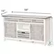 Island Haven Dapple Grey and Blanc Entertainment Center